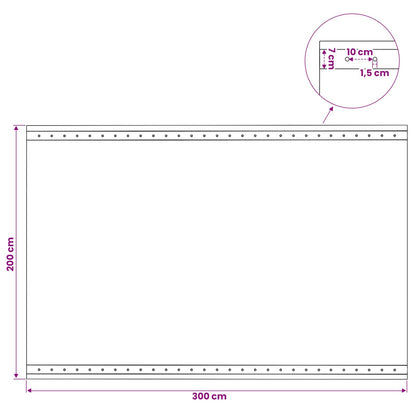 45544 vidaXL Leno Tarpaulin 260 g/m² 2x3 m White