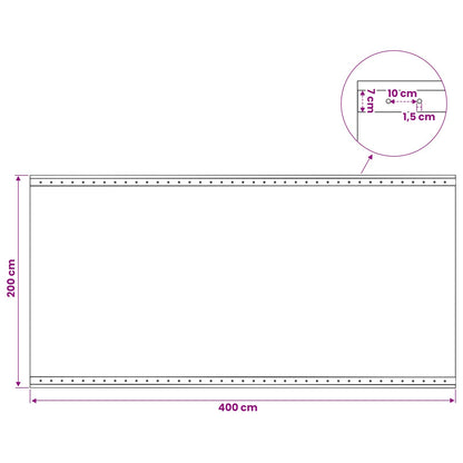 45545 vidaXL Leno Tarpaulin 260 g/m² 2x4 m White
