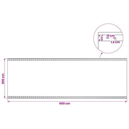 45547 vidaXL Leno Tarpaulin 260 g/m² 2x6 m White