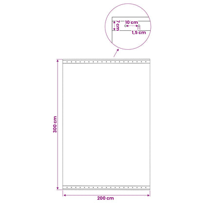 45551 vidaXL Leno Tarpaulin 260 g/m² 3x2 m White