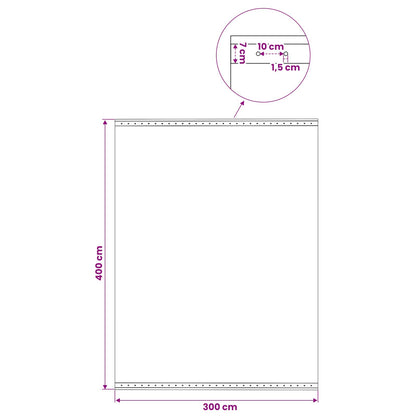45560 vidaXL Leno Tarpaulin 260 g/m² 4x3 m White