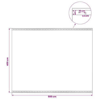 45562 vidaXL Leno Tarpaulin 260 g/m² 4x5 m White