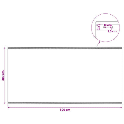 45564 vidaXL Leno Tarpaulin 260 g/m² 4x8 m White