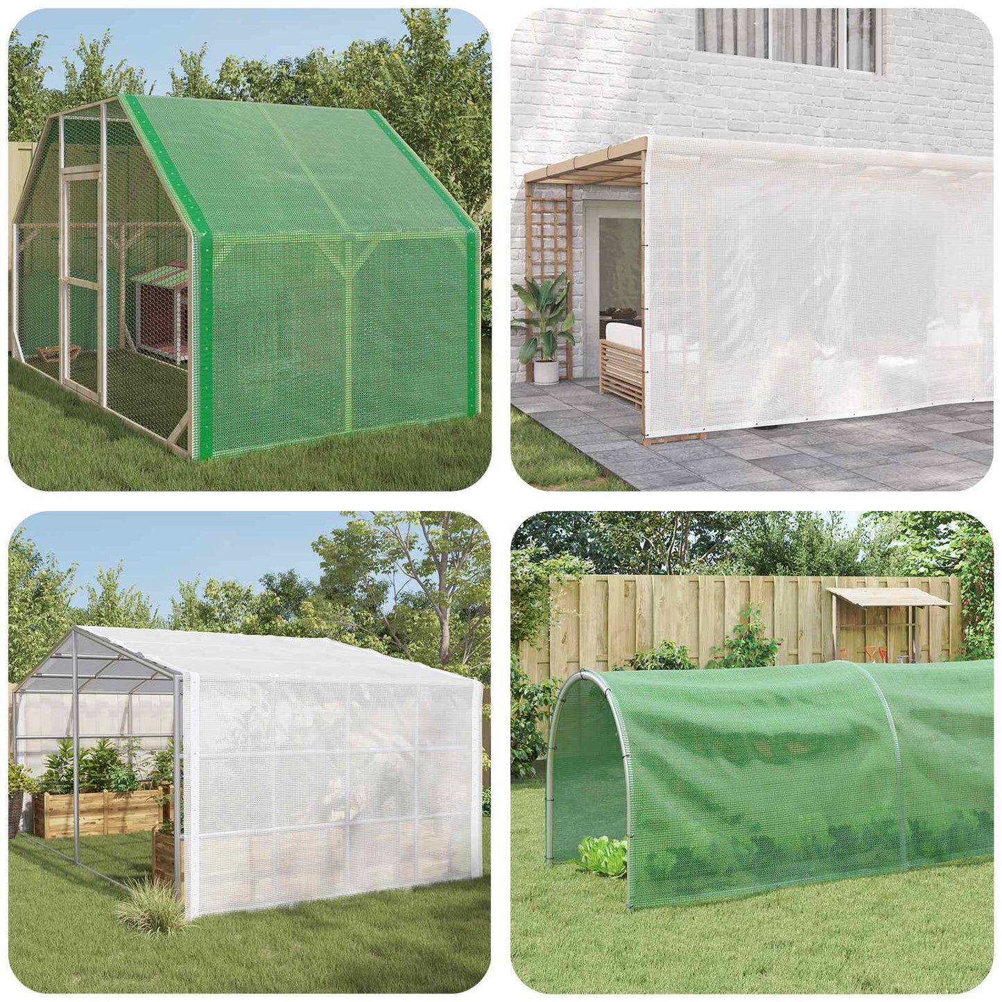 45566 vidaXL Leno Tarpaulin 260 g/m² 4x15 m White