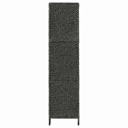 4-Panel Room Divider Black 154x160 cm Water Hyacinth