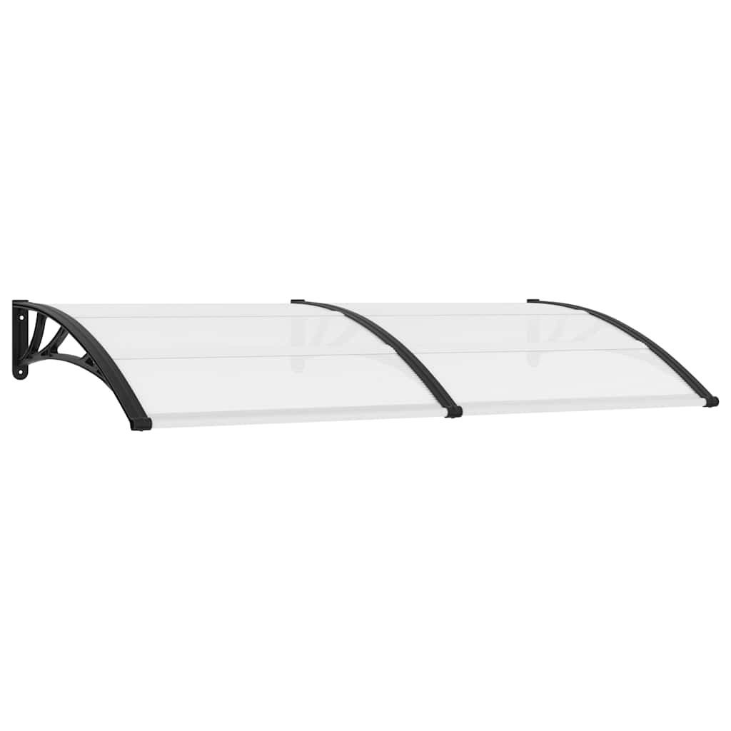 Door Canopy Black brackets, clear sheets Polycarbonate, ABS, Aluminum