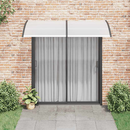 Door Canopy Black brackets, clear sheets Polycarbonate, ABS, Aluminum