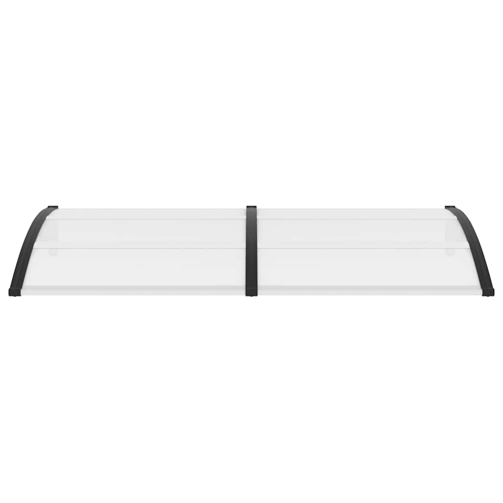Door Canopy Black brackets, clear sheets Polycarbonate, ABS, Aluminum