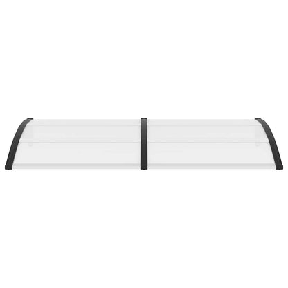 Door Canopy Black brackets, clear sheets Polycarbonate, ABS, Aluminum