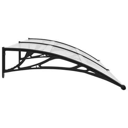 Door Canopy Black brackets, clear sheets Polycarbonate, ABS, Aluminum