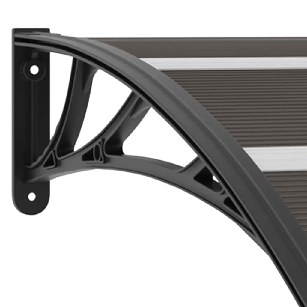 Door Canopy | Black | Polycarbonate | 200x100cm |  Durable  | Door Canopy