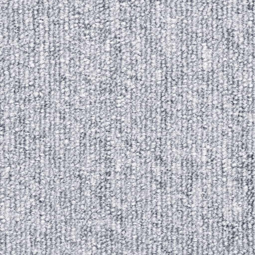 Stair Mats 15 pcs 56x17x3 cm Light Grey Half Round