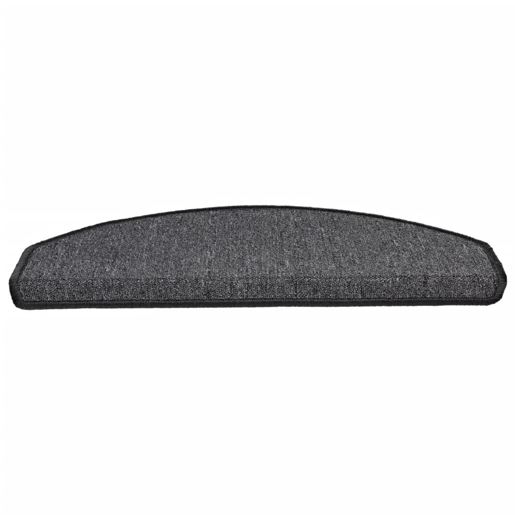 Stair Mats 15 pcs 65x24x4 cm Anthracite Half Round Large