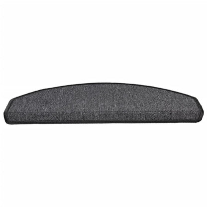 Stair Mats 15 pcs 65x24x4 cm Anthracite Half Round Large