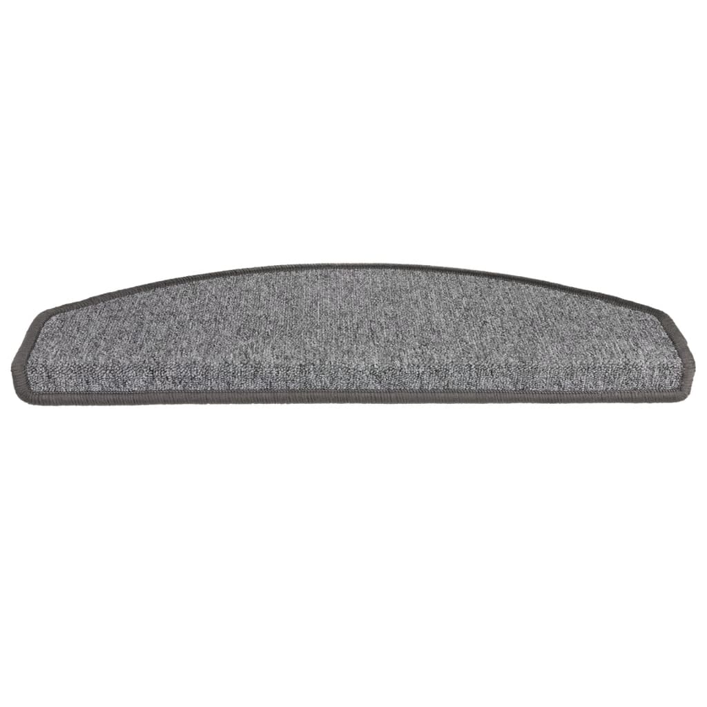 Stair Mats 15 pcs 65x24x4 cm Dark Grey Half Round Large
