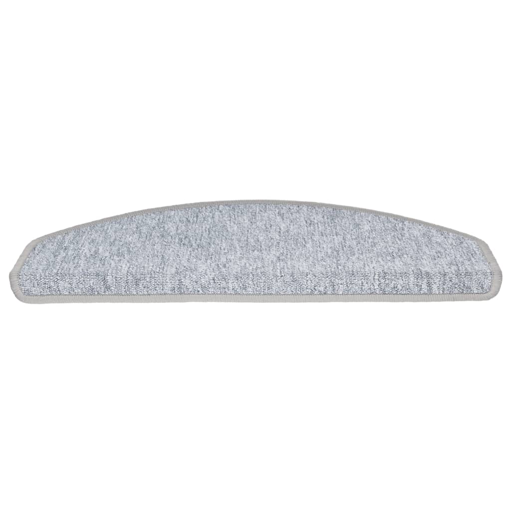 Stair Mats 15 pcs 65x24x4 cm Light Grey Half Round Large
