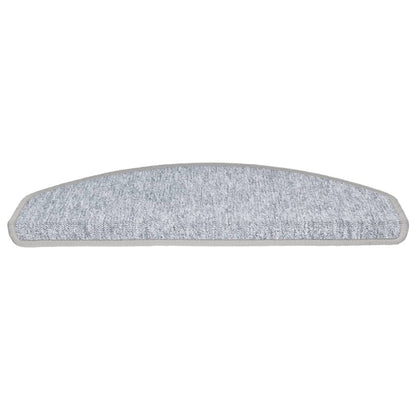 Stair Mats 15 pcs 65x24x4 cm Light Grey Half Round Large