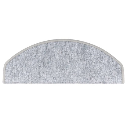 Stair Mats 15 pcs 65x24x4 cm Light Grey Half Round Large