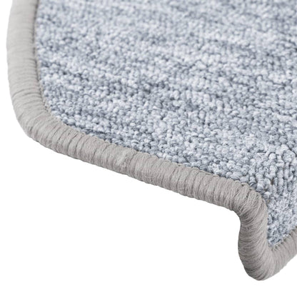 Stair Mats 15 pcs 65x24x4 cm Light Grey Half Round Large