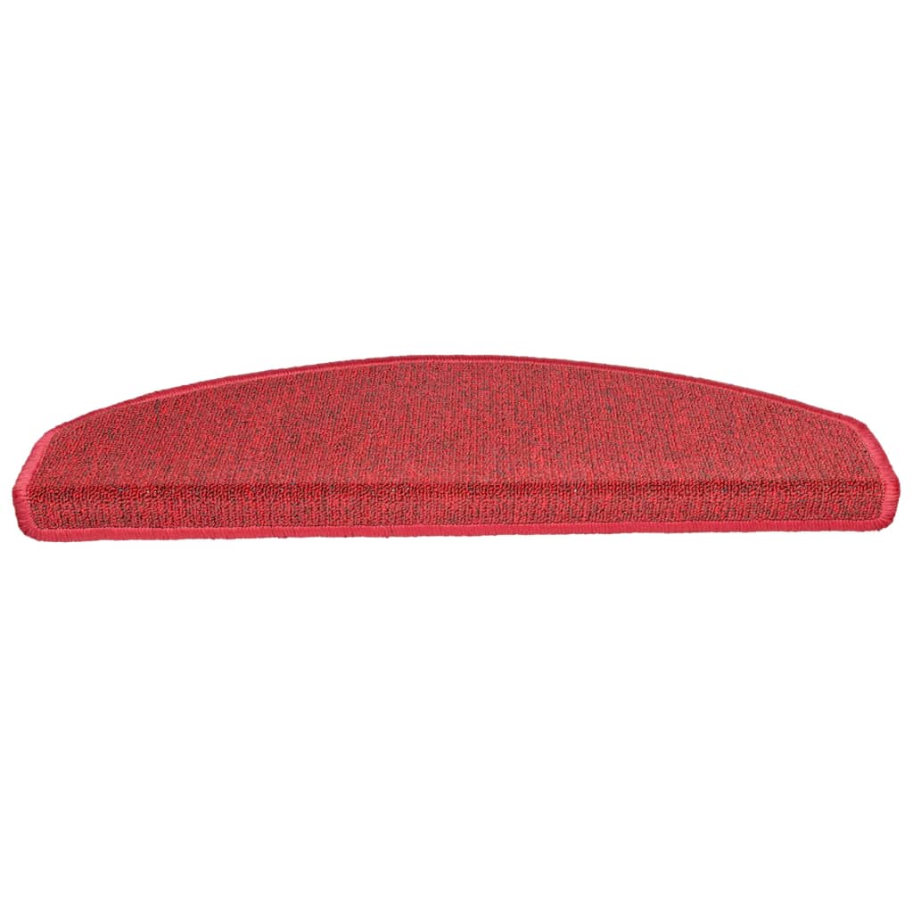 Stair mats 15 pcs 65 x 24 x 4 cm Non-Slip Red