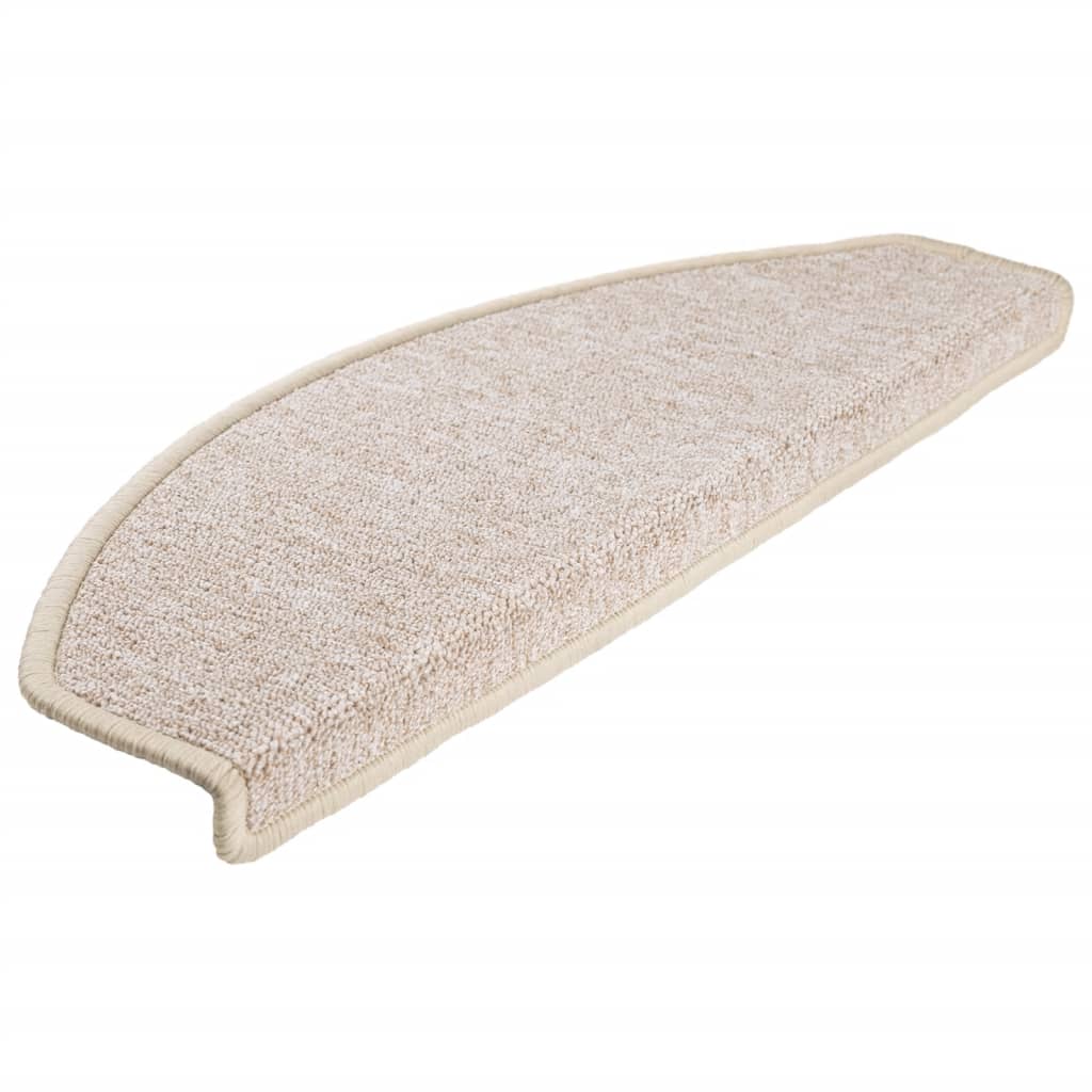 Stair Mats 15 pcs 65x24x4 cm Taupe Half Round Large