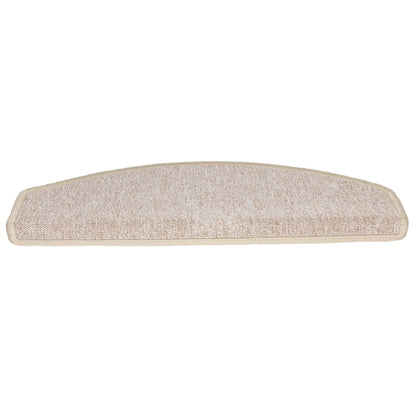 Stair Mats 15 pcs 65x24x4 cm Taupe Half Round Large