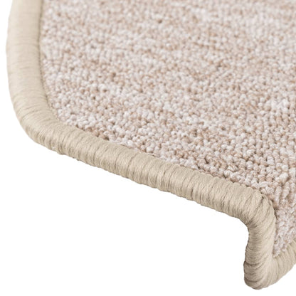 Stair Mats 15 pcs 65x24x4 cm Taupe Half Round Large