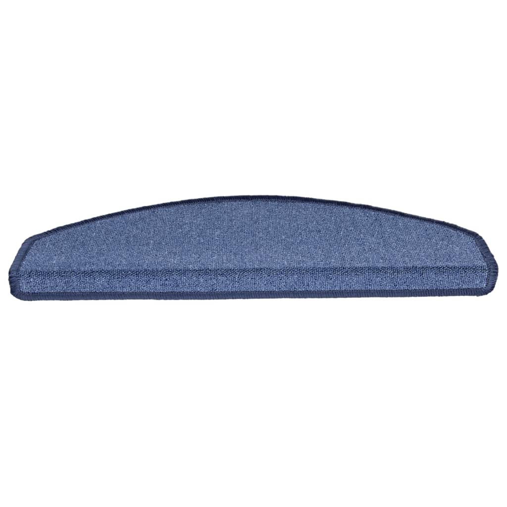 Stair Mats 15 pcs 65x24x4 cm Blue Half Round Large