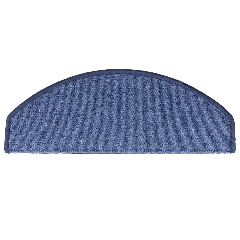 Stair Mats 15 pcs 65x24x4 cm Blue Half Round Large