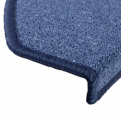 Stair Mats 15 pcs 65x24x4 cm Blue Half Round Large