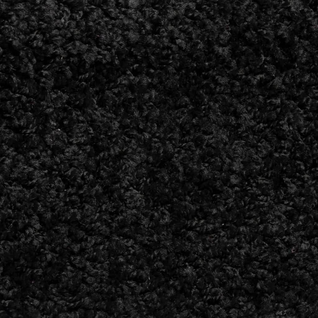 Stair Mats 15 pcs 56x17x3 cm Black Half Round