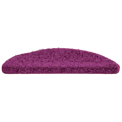 Stair Mats 15 pcs 56x17x3 cm Violet Half Round