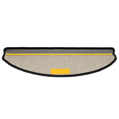 Stair Mats 15 pcs 65x21x4 cm Black Half Round Large