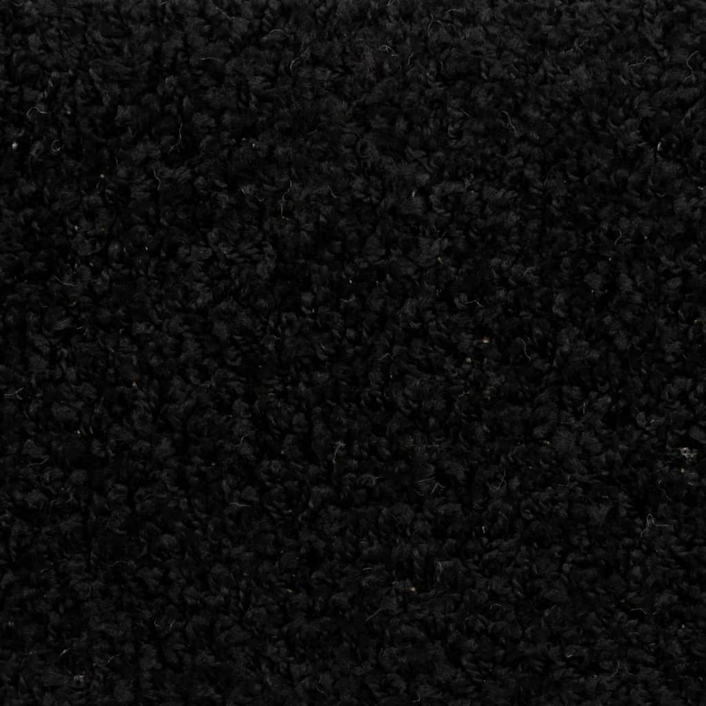 Stair Mats 15 pcs 65x21x4 cm Black Half Round Large