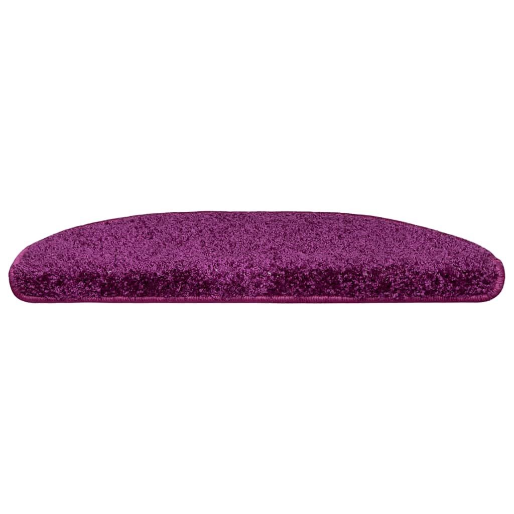 Stair Mats 15 pcs 65x21x4 cm Violet Half Round Large
