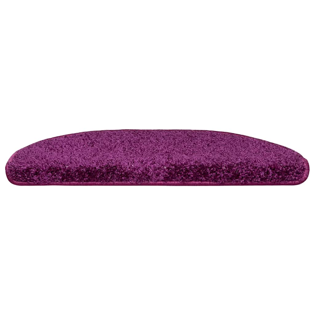 Stair Mats 15 pcs 65x21x4 cm Violet Half Round Large