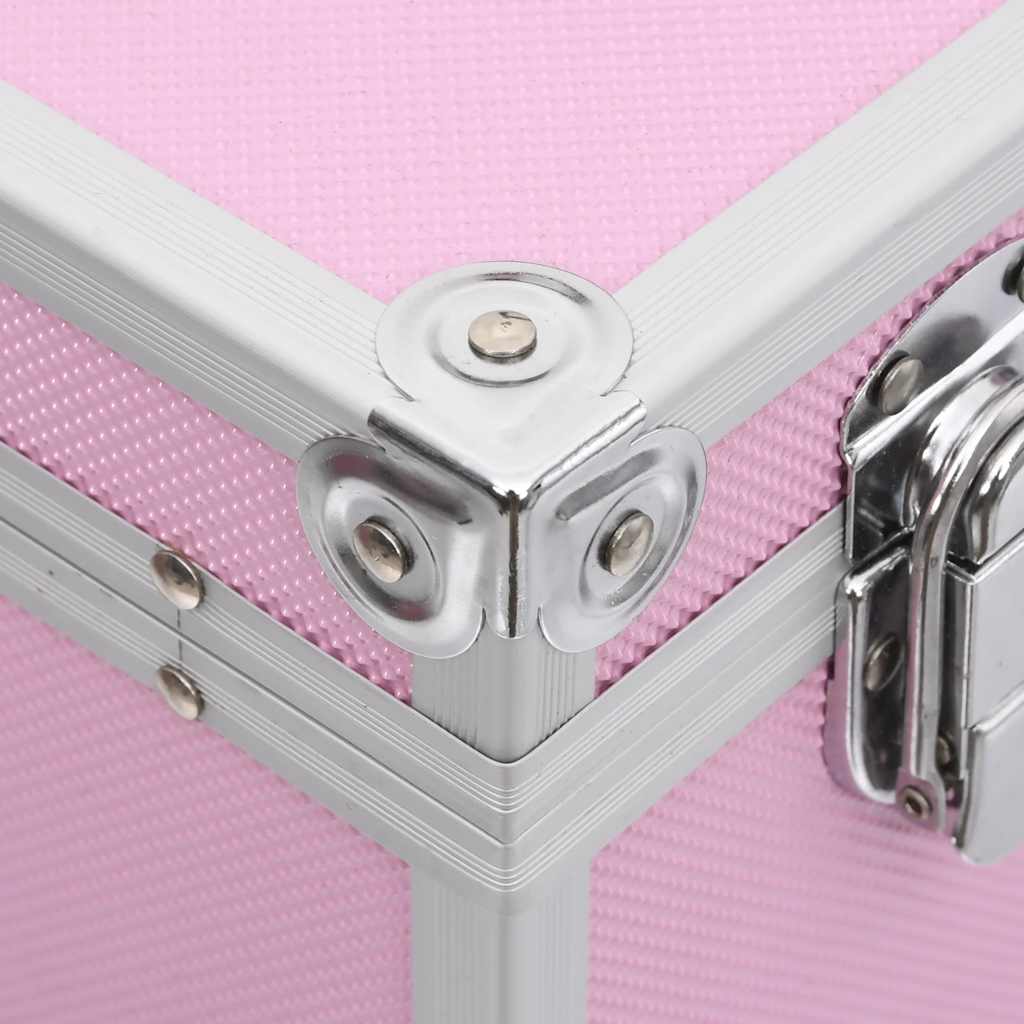 Make-up Case 37x24x40 cm Pink Aluminium