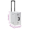 Pilot Trolley 18.5"x15.4"x10.6" Silver Aluminum