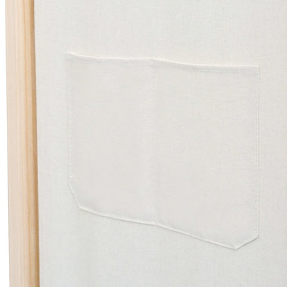 4-Panel Room Divider Cream 160x170x4 cm Fabric