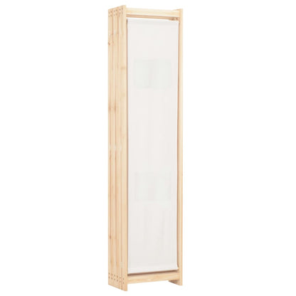 6-Panel Room Divider Cream 240x170x4 cm Fabric