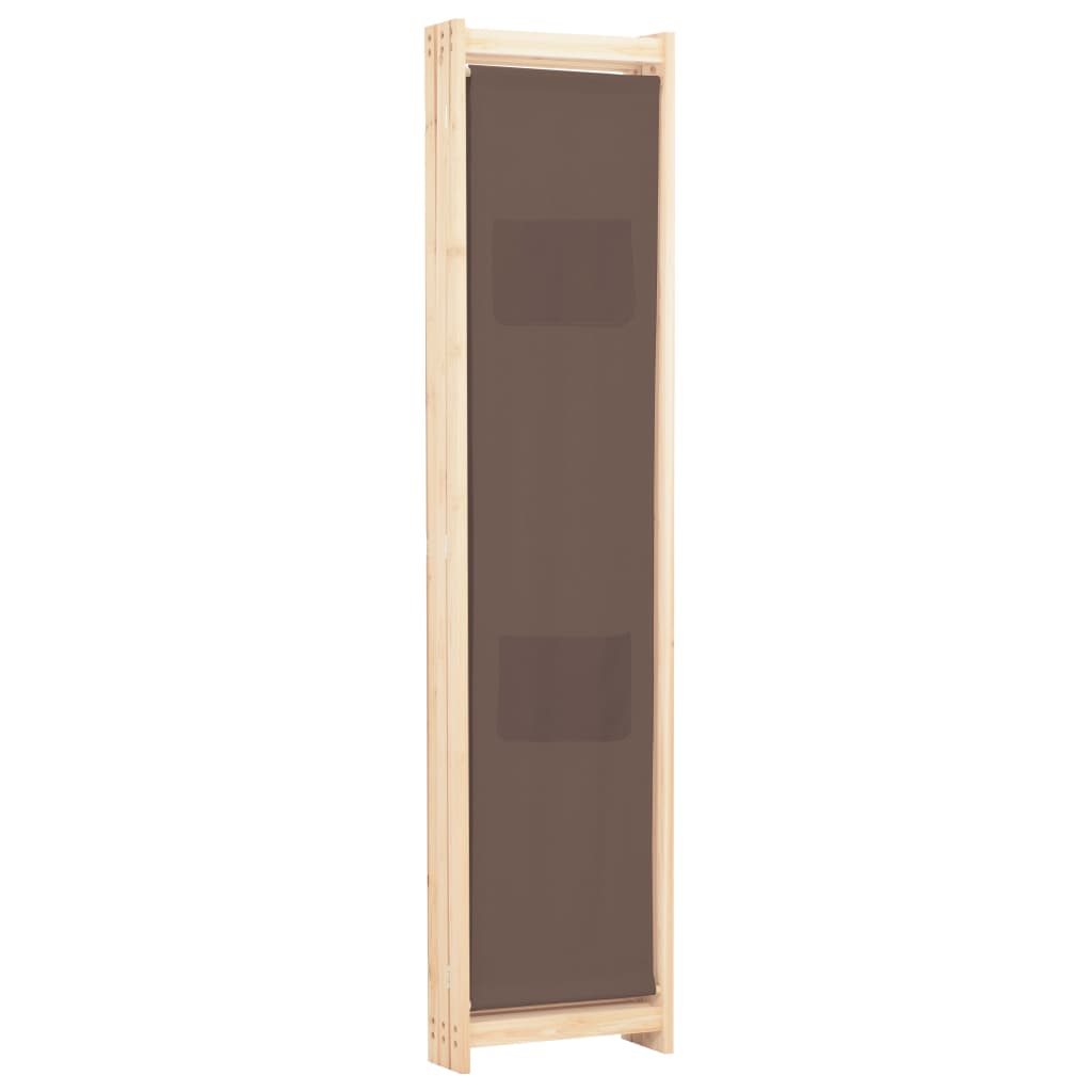 3-Panel Room Divider Brown 120x170x4 cm Fabric