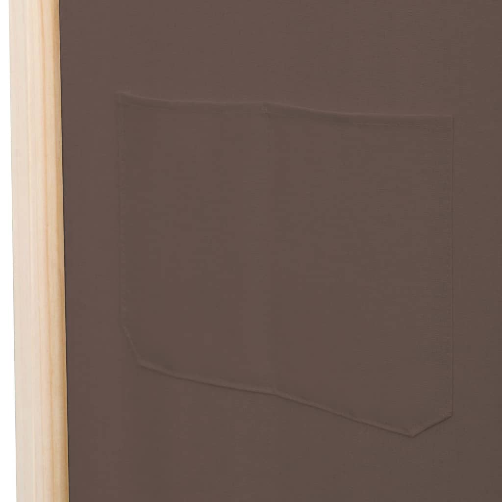 3-Panel Room Divider Brown 120x170x4 cm Fabric