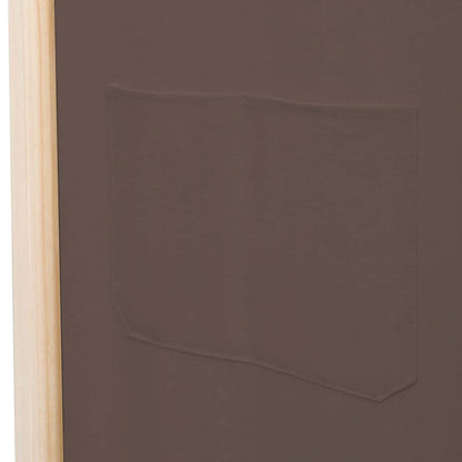 3-Panel Room Divider Brown 120x170x4 cm Fabric