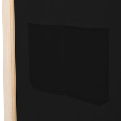 3-Panel Room Divider Black 120x170x4 cm Fabric