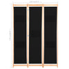 3-Panel Room Divider Black 120x170x4 cm Fabric