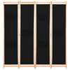 4-Panel Room Divider Black 160x170x4 cm Fabric