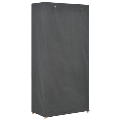 3-Tier Wardrobe Grey 79x40x170 cm Fabric