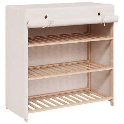 Shoe Cabinet with Cover White 79x40x80 cm Fabric