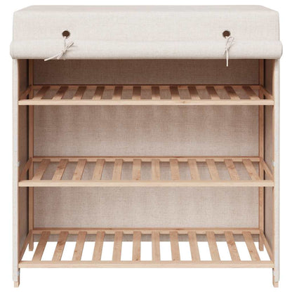 Shoe Cabinet with Cover White 79x40x80 cm Fabric
