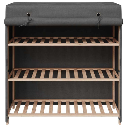 Shoe Cabinet with Cover Grey 79x40x80 cm Fabric